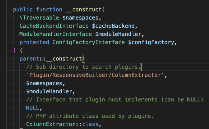 Constructeur de la classe ColumnExtractorManager