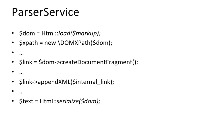 drupal 8 - ParserService