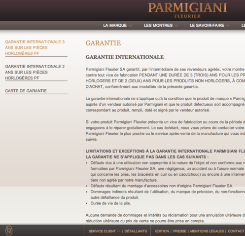 Service client - Garantie