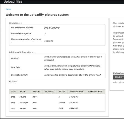 Uploadify - Upload form - Basis