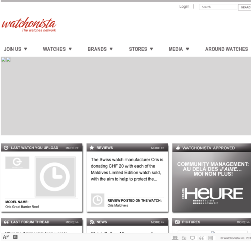 Watchonista - Homepage