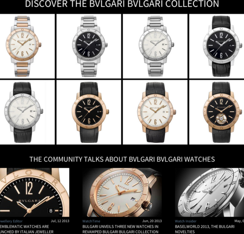 Watchonista - Bulgari Bulgari action : collection