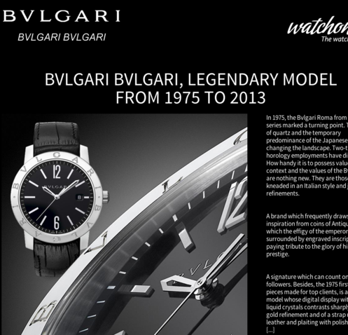 Watchonista - Action Bulgari Bulgari : official page