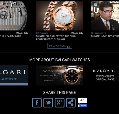 Watchonista - Bulgari Bulgari action : they talk about, more and share