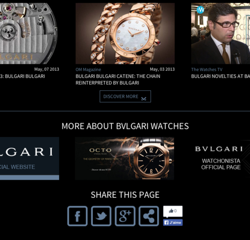 Watchonista - Action Bulgari Bulgari : Ils en parlent, plus et partage