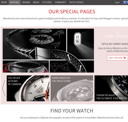 Watchonista - Public : Watches, special pages