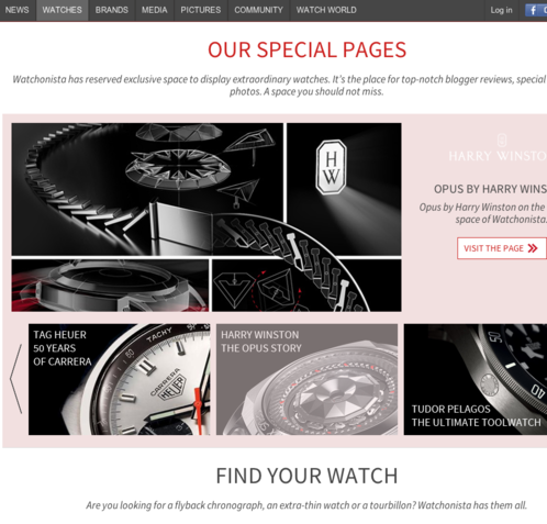 Watchonista - Public : Montres, pages spéciales