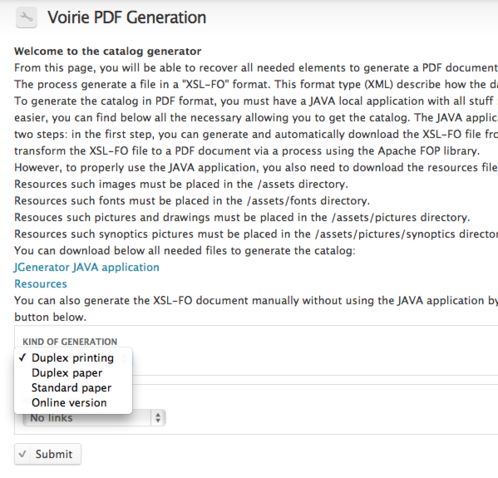 Web - XSL-FO generation